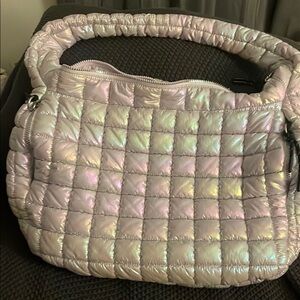 FP Movement Silver Quilted Shoulder Bag
